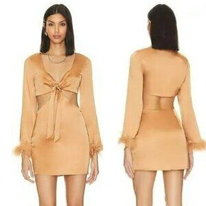 Camila Coelho xREVOLVE Krista Mini Dress in Soft Gold